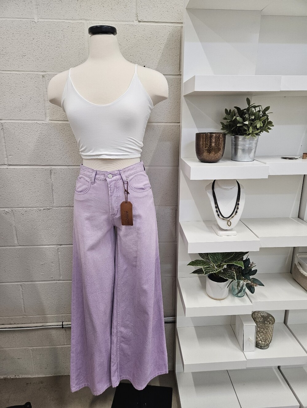 Lilac Floral Texture denim